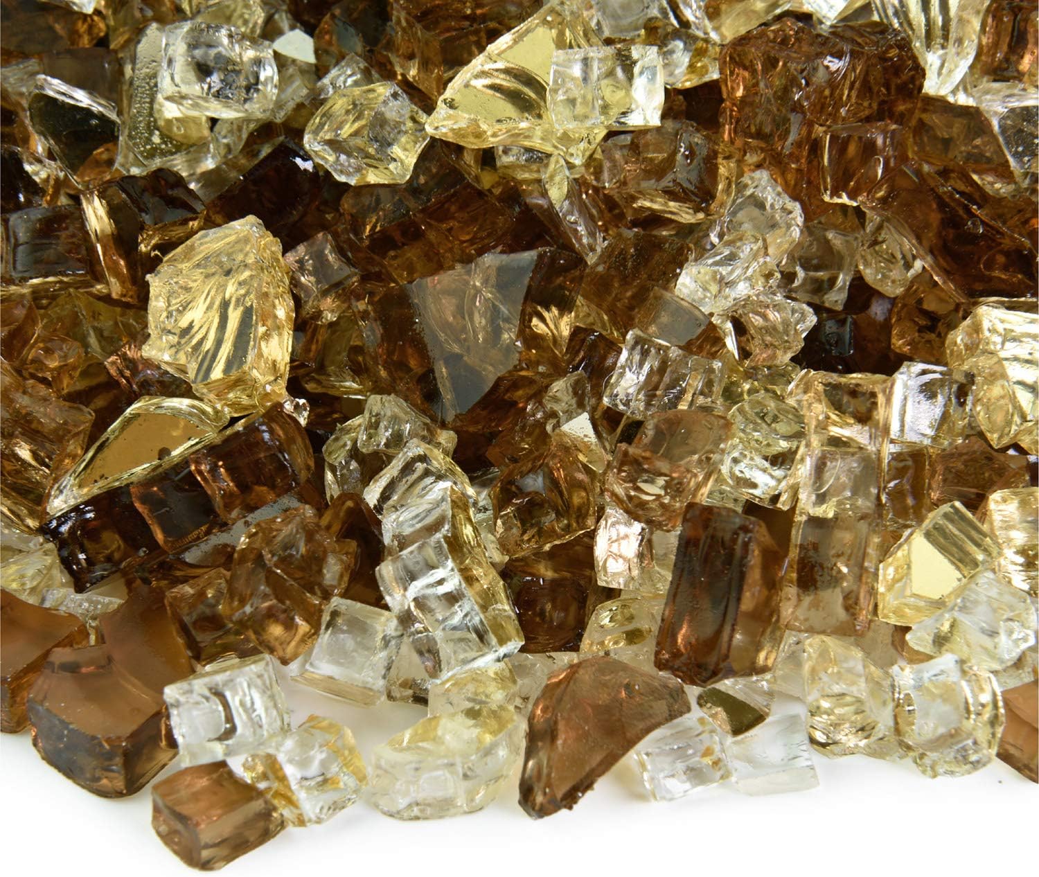 Dakota - Fire Glass Blend for Indoor and Outdoor Fire Pits or Fireplaces | 10 Pounds | 1/4 Inch
