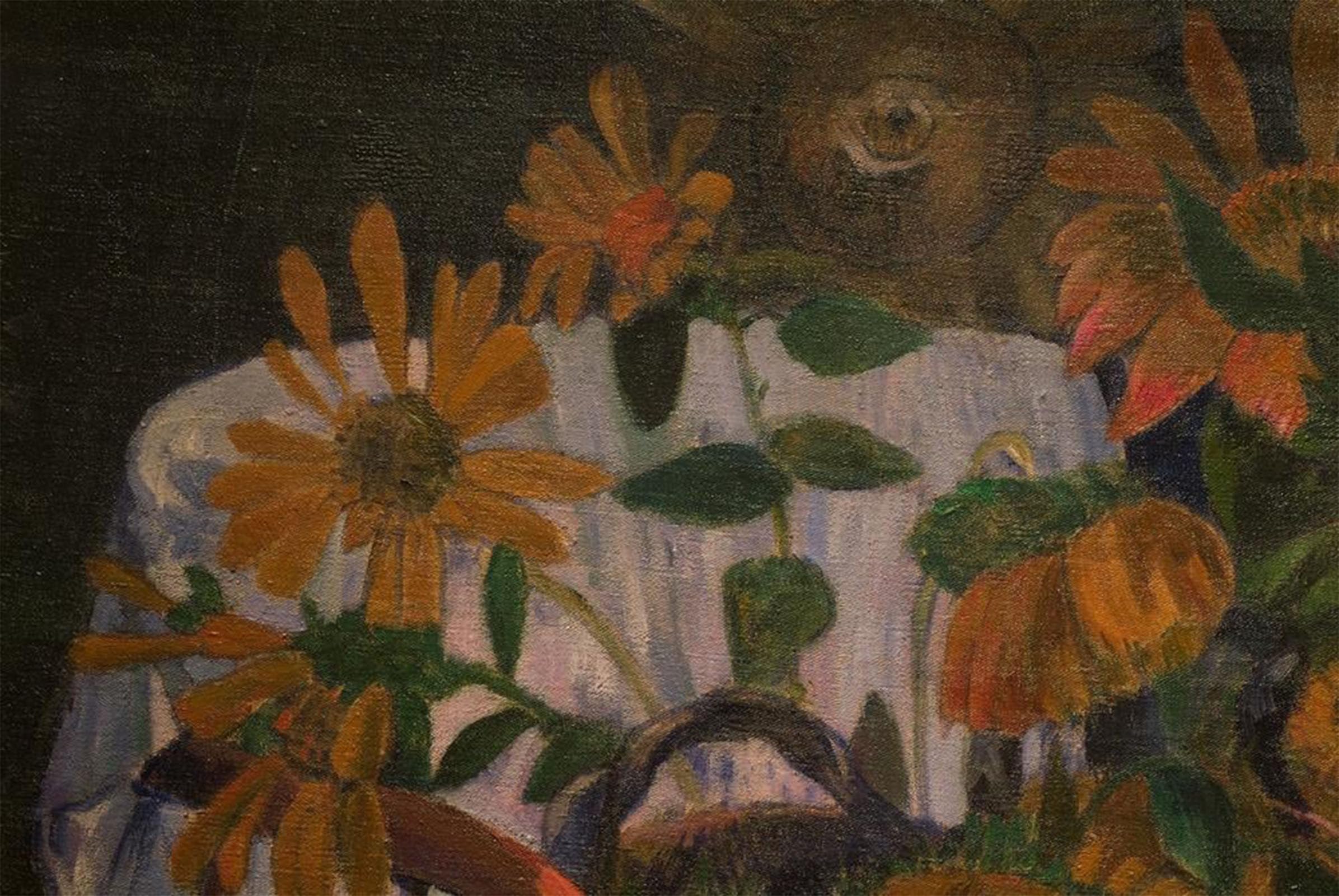 SERENDIPITP Abstract Painting Mural Print Picture Wall Decor Painting Sunflowers on an Armchair by Paul Gauguin Vintage Wall Artwork for Home Decor 60x90cm
