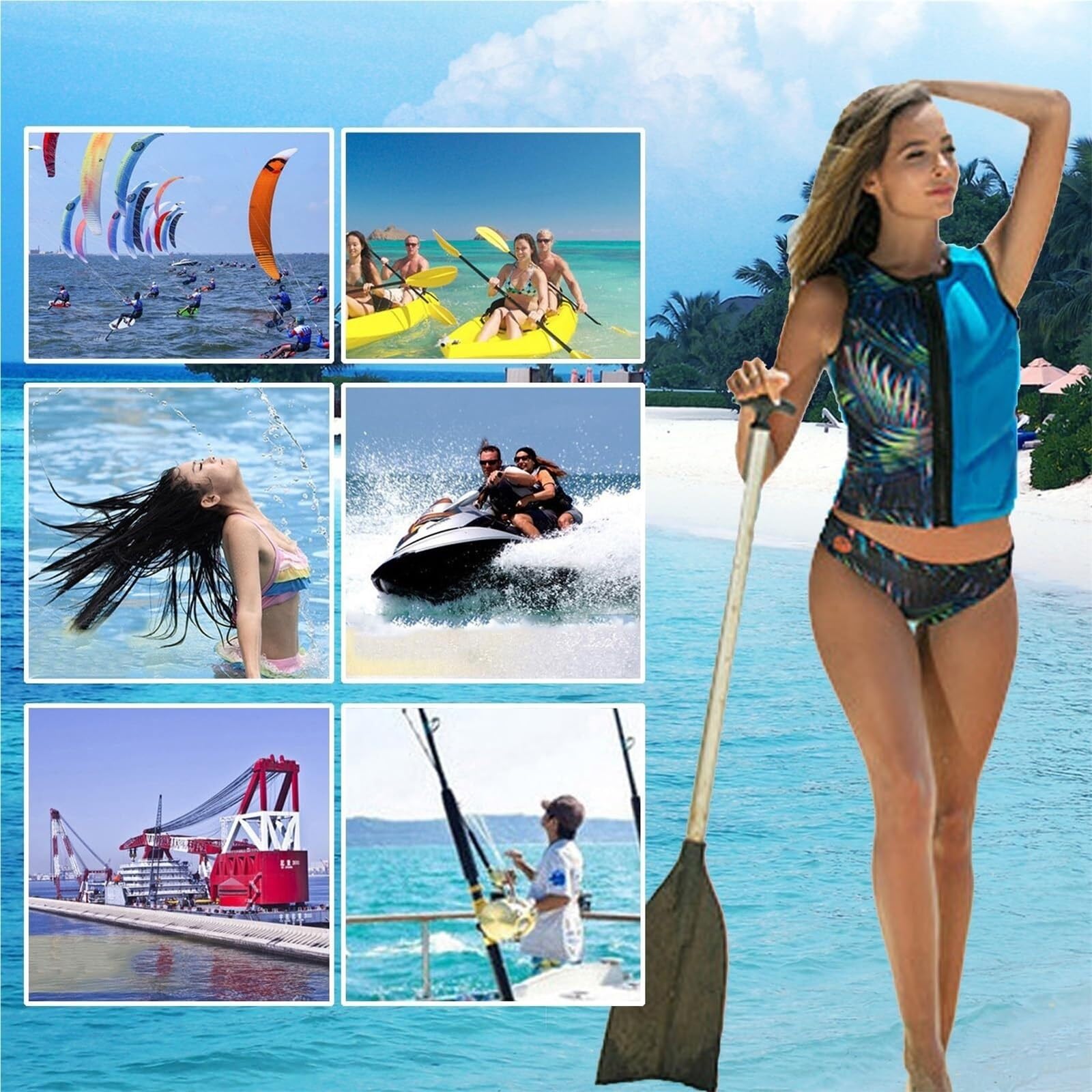 Chaleco de Pesca con Mosca Portátil de Tejido Elástico Suave para Pesca al Aire Libre y Vacaciones en Playa para Adultos y Niños