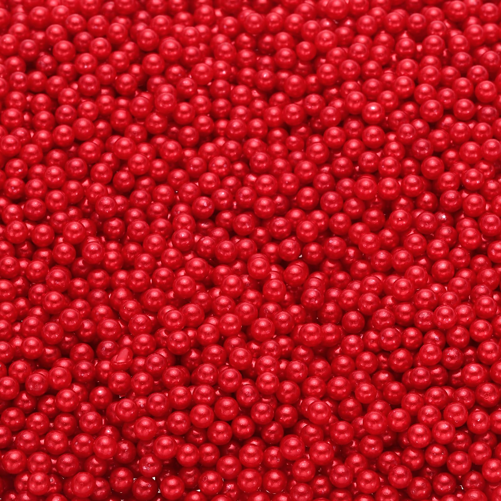 Photo 1 of uxcell 5000Pcs Faux Pearl for Vase Filler, 4mm No Hole ABS Round Pearls for Crafting, Jewelry Making, Vase Filler, Cosmetic Boxes, DIY Parts, Table Scatter, Home Decoration, Red