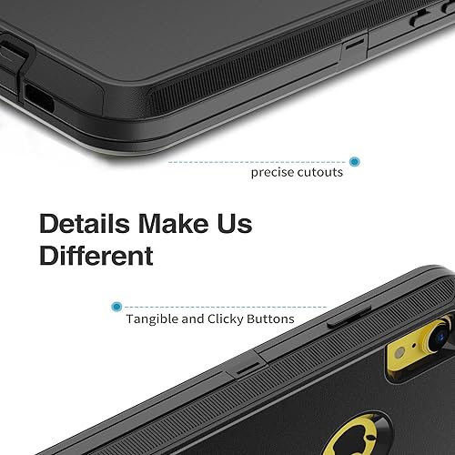 Miniatura 4 de AWZHYDT Funda para iPhone XR, iPhone XR con soporte integrado, a prueba de golpes, polvo y caídas, protección de grado militar para Apple iPhone XR