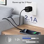 AILKIN USB MultiPort Charging Block, Wall Plug Station, Home Travel Charger Cube, Wall Charger Brick, Rapid Charging Adapter, Fast Android Charge Replacement for iPad/iPhone/iPod/for Samsung Box | USB AC Wall Charger Brick, Rapid Charging Adapter, Fa