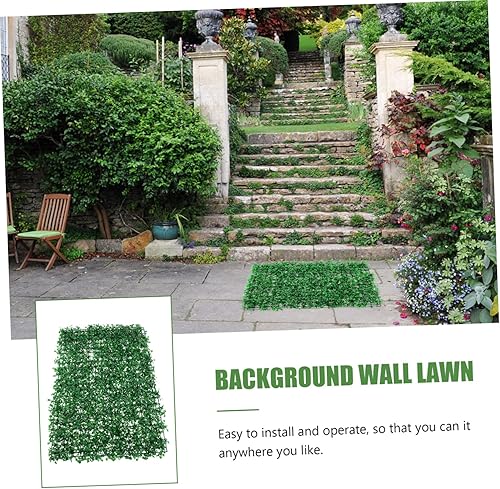 Miniatura 8 de Yardwe 1 juego de césped falso decorativo entrelazado césped alfombra de fondo de planta pared para decoración del hogar y jardín