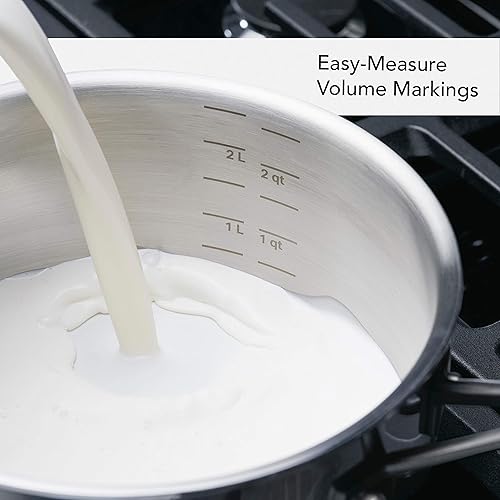 Miniatura 4 de KitchenAid Juego de ollas y sartenes de acero inoxidable revestido de 5 capas 10 piezas acero inoxidable pulido