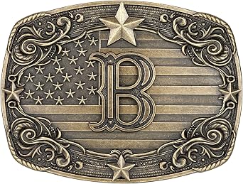 Western Belt Buckle for Men Women Initial Letter A to Z Cowboy Belt Buckle Texas Buckle hebillas vaqueras para hombre