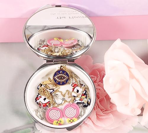 Miniatura 7 de Pastillero pequeño de 2 piezas, 3 compartimentos para bolsillo y bolso, organizador de píldoras de metal de viaje, contenedor de píldoras y