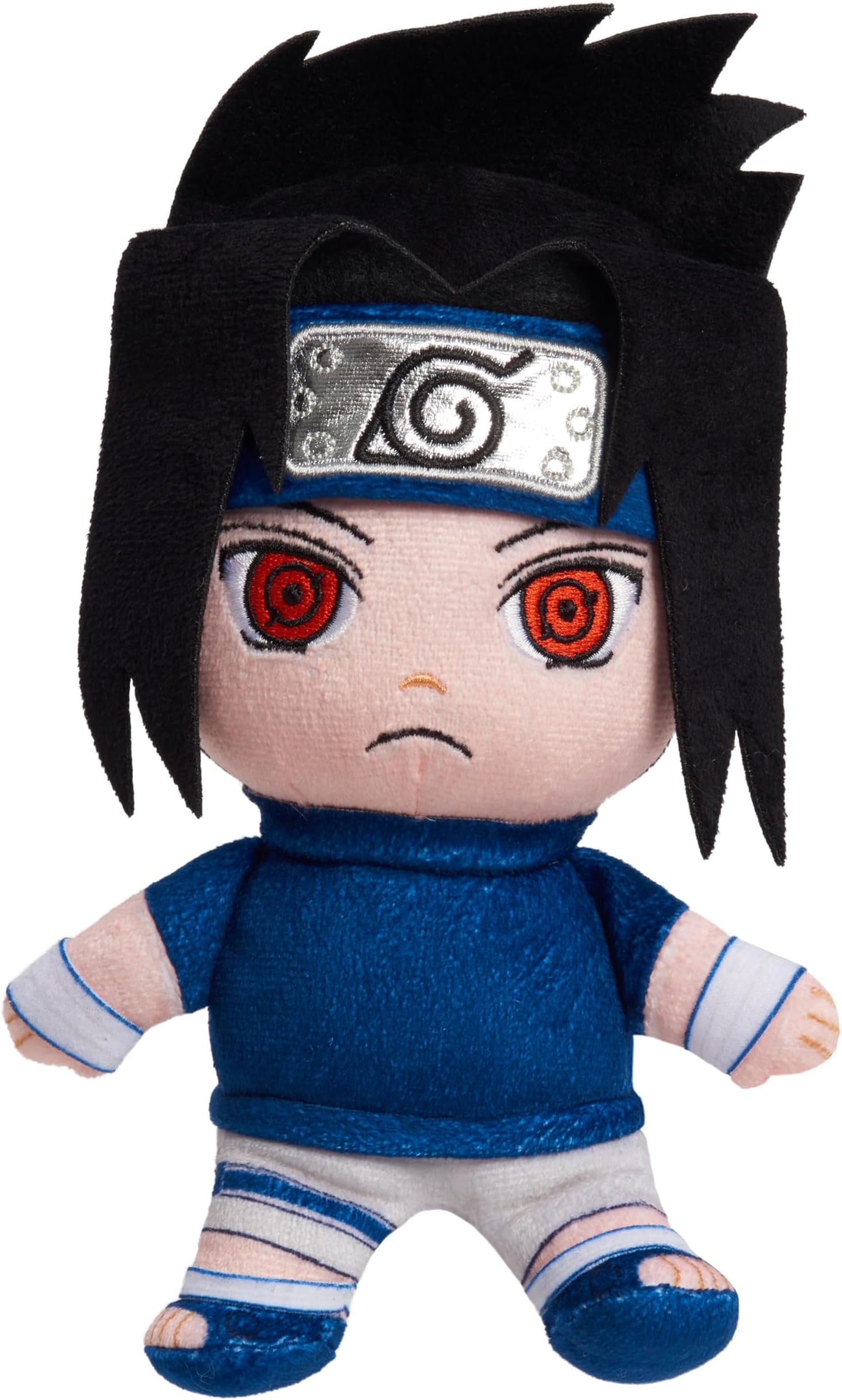 Just Play Naruto Small 7 Inch Collectible Plush Sasuke, Easter Basket Fillers, Gifts, Presents, Kids Toys for Ages 3 Up