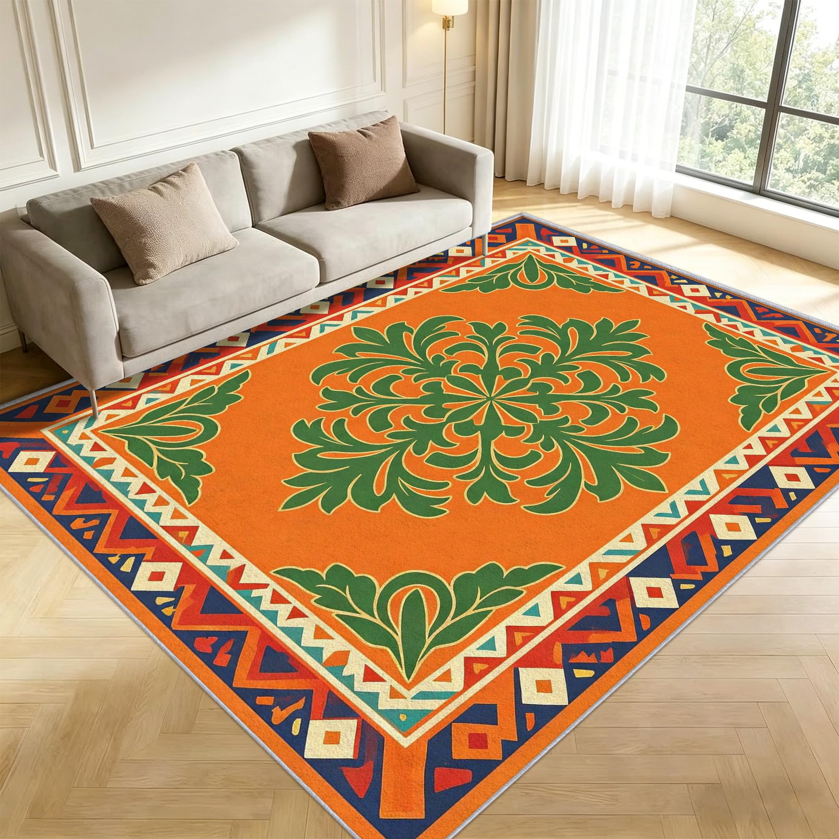 Tappeto Salotto 120x170 cm Stile Bohémien Moderno Pelo Corto