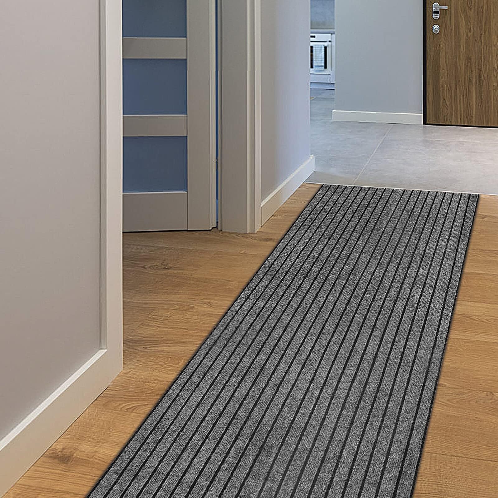Tapis de couloir antidérapant lavable avec envers caoutchouc pour escalier