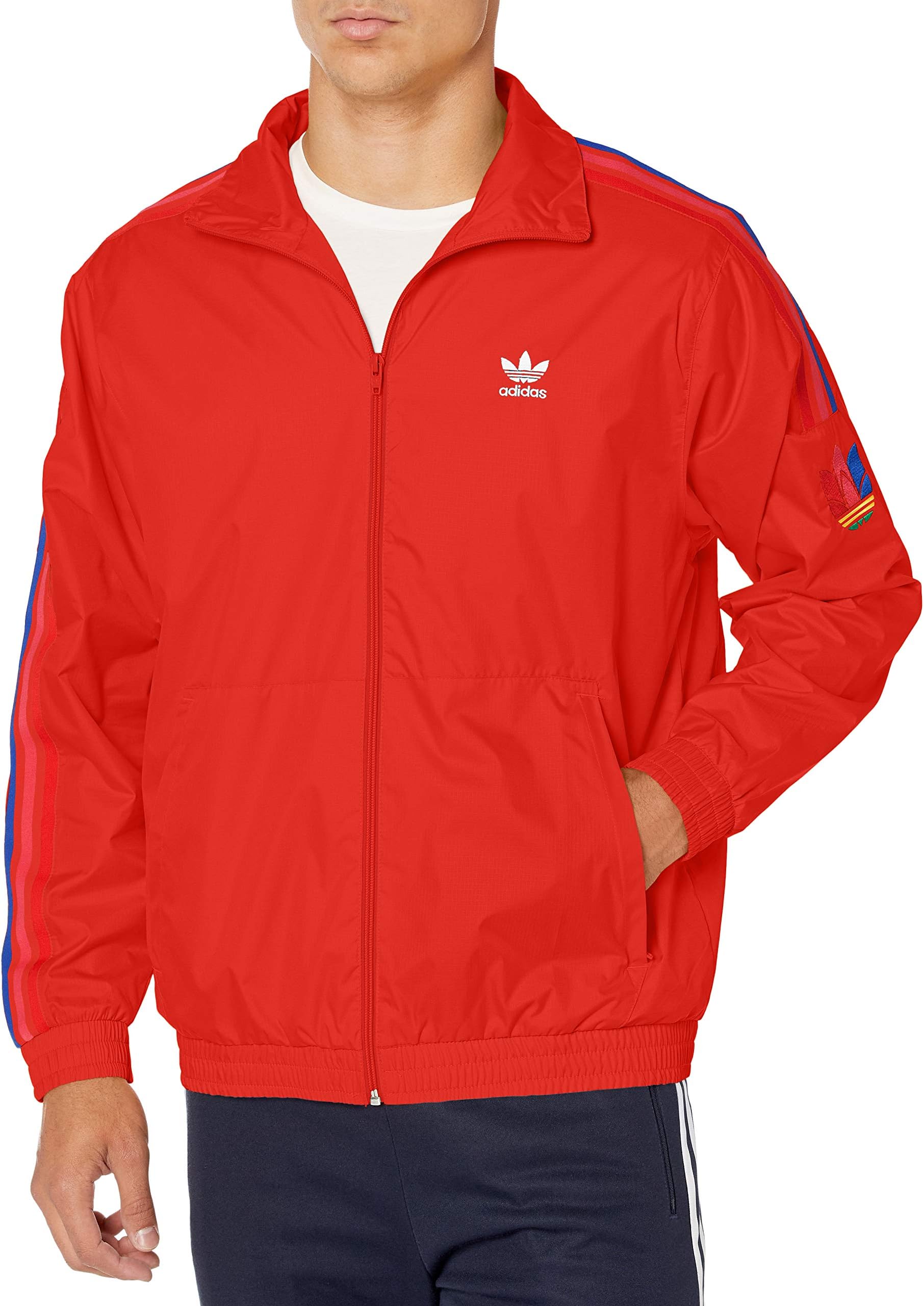 adidas red mesh jacket