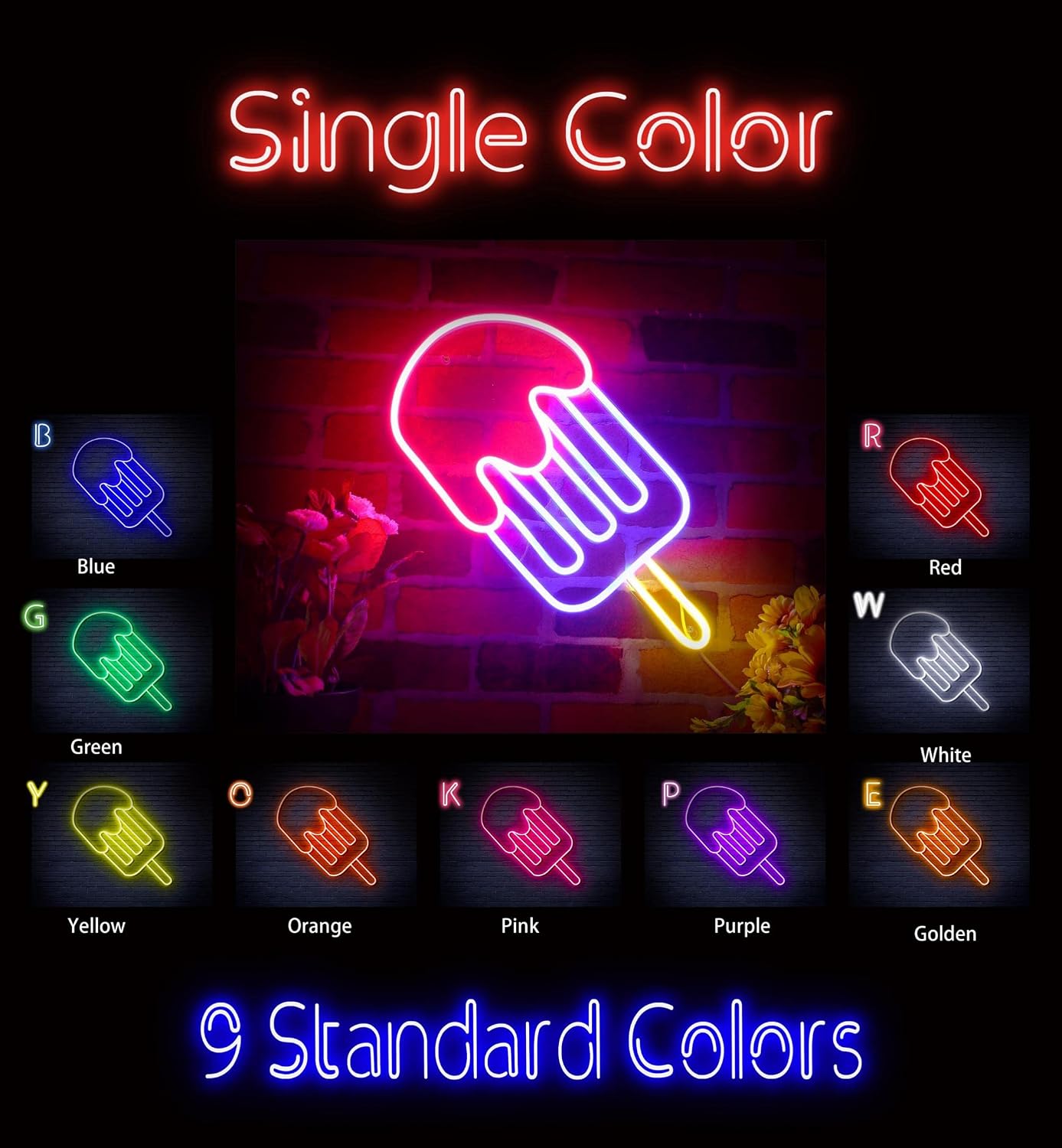 ADVPRO Ice-Cream Popsicle Flex Silicone LED Neon Sign - Purple - st16s33-fnu0408-p