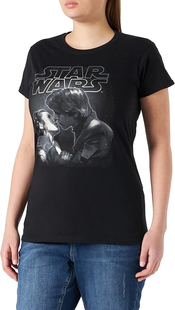 Amazon レディースブラックキススターウォーズのtシャツ Tシャツ カットソー 通販