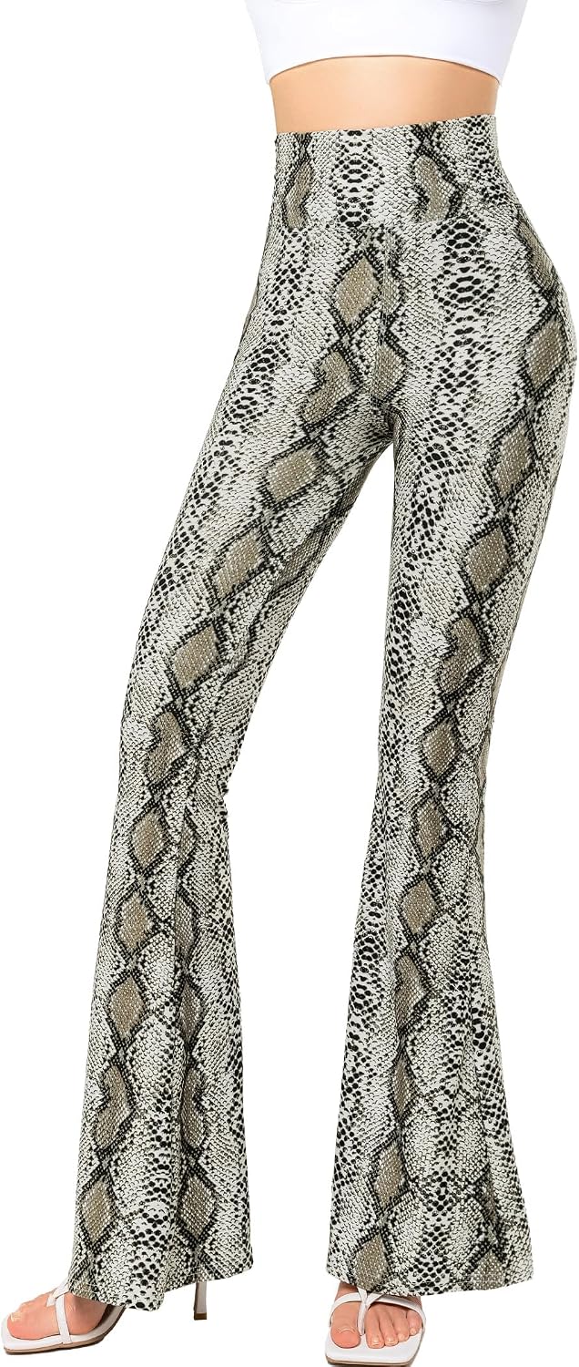 Yvette Bell Bottom Pants for Woman Lace High Waisted Flare Leggings Pants Sexy Disco 70s