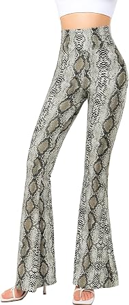 Yvette Bell Bottom Pants for Woman Lace High Waisted Flare Leggings Pants Sexy Disco 70s