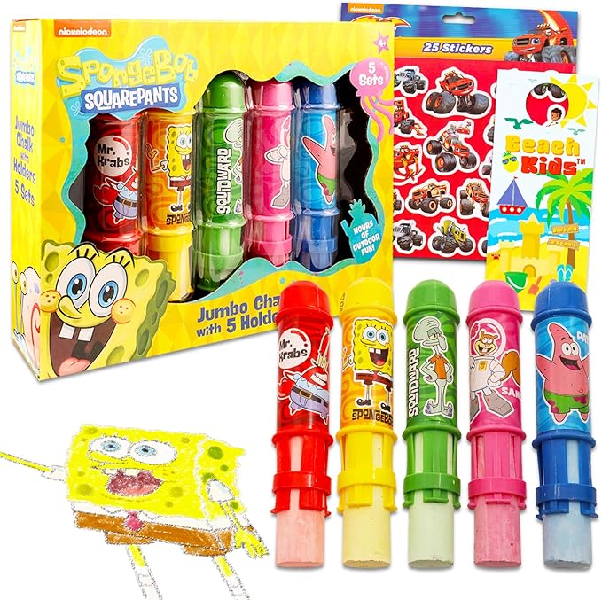 Skillmatics Sidewalk Chalk Activity Kit - Creative Outdoor