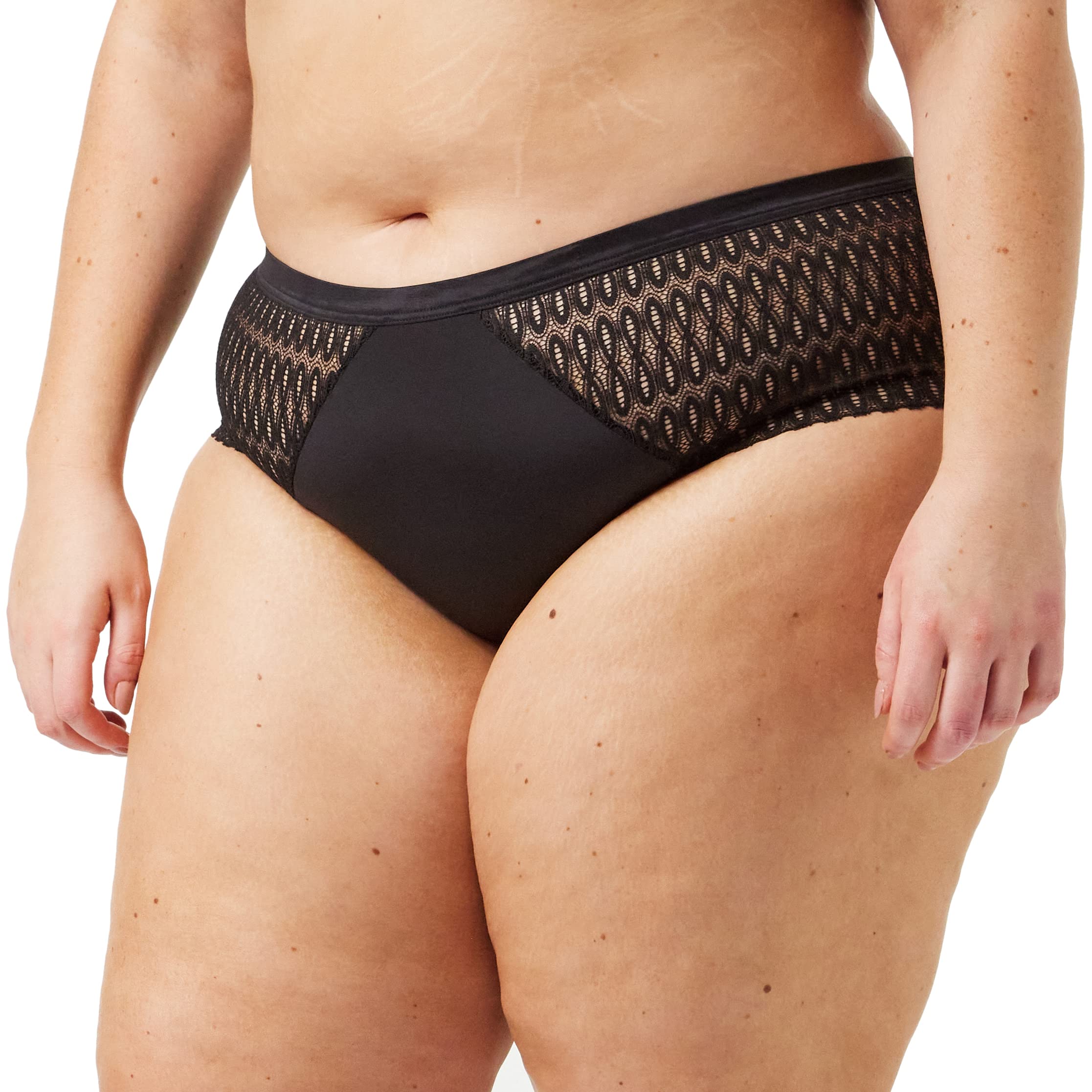 Triumph Womens Aura Spotlight Maxi Underwear, Black, 14 UK