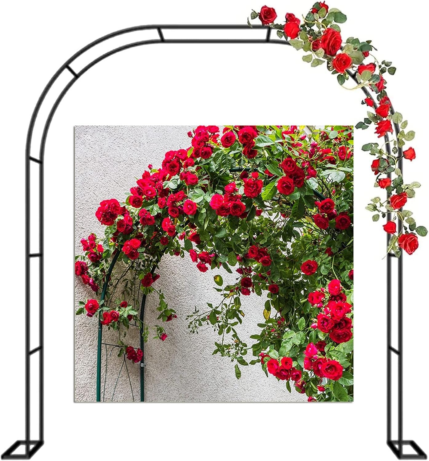 120 Cm 140 Cm 180 Cm Metalowy łuk Ogrodowy 200 Cm 240 Cm 280 Cm 350 Cm Łuki Ogrodowe Altana Do Roślin Wsparcie Róże Wspinaczka, Pergola Na Zewnątrz Dekoracje ślubne Łuk, 350x220x40CM