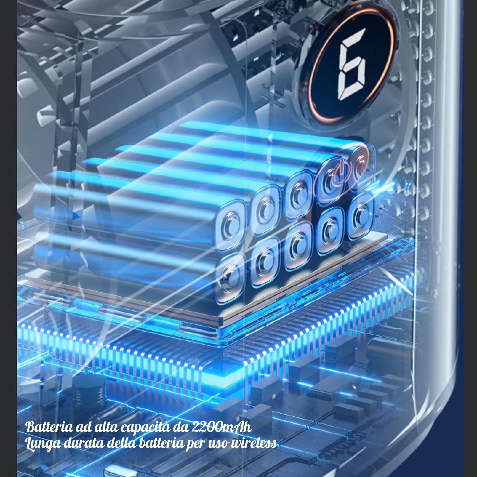 Condizionatore Portatile Ricaricabile Via USB Senza Ventola con 6 Livelli di velocità, autonomia da 1 a 3 Ore, Design Leggero in ABS, raffreddatore evaporativo