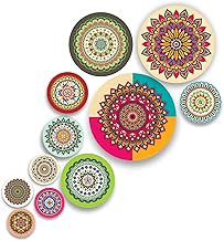 Nivaraprint Wooden Wall Art Hanging for Home Decor | Wall Art for Living Room, Office, Bedroom | Wall Decor Hanging Items | Wall Decorative Items Best for Gift, Pack of 11 Pieces (Design-2)