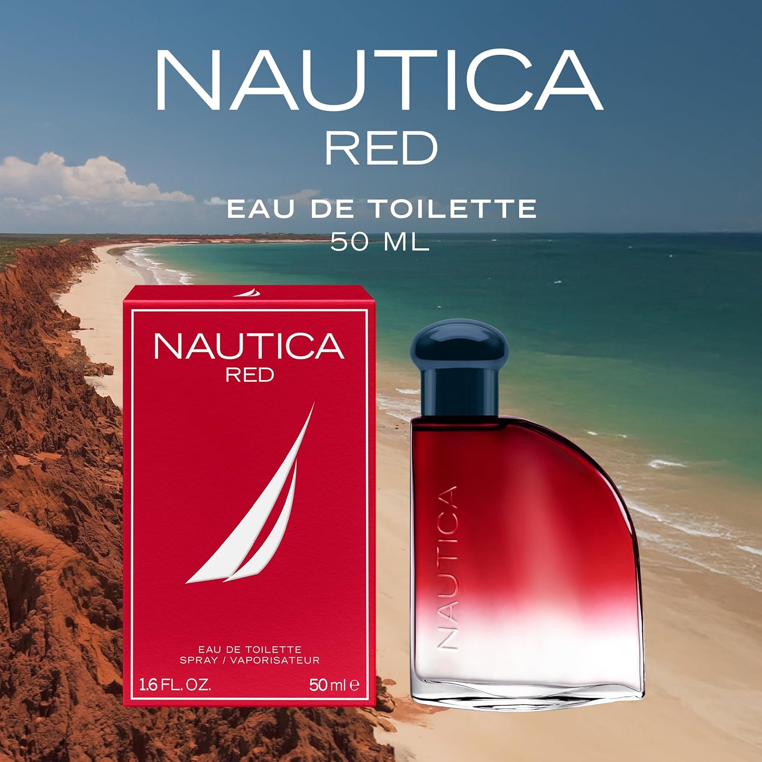 Nautica Color Red Eau de Toilette for Men, Aromatic Fougere Fragrance, Notes of Black Pepper, Lavender and Rosemary, 1.6oz - Image 6