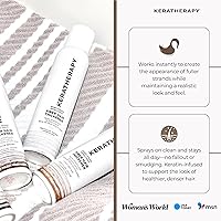 Vista 4 de Keratherapy Spray espesante de fibra con infusión de queratina, marrón medio, 4 onzas líquidas, 4.7 fl oz – Laca para el cabello voluminizadora
