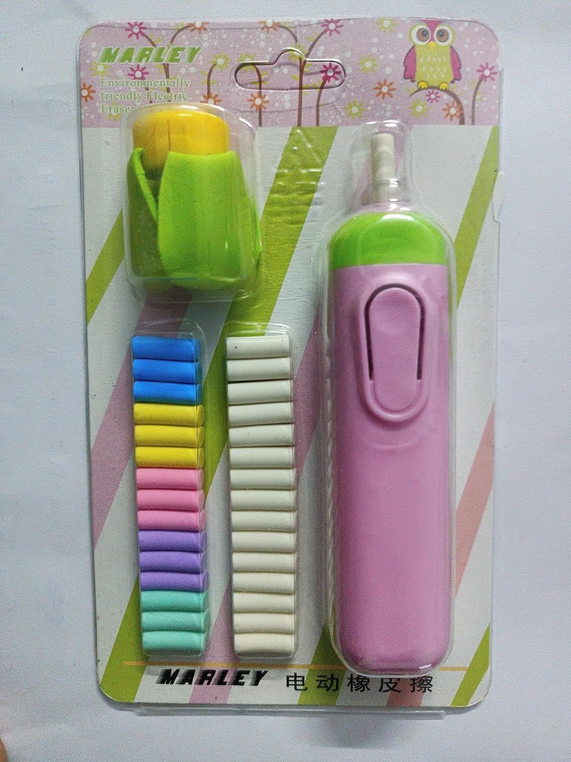 B inik Cute Electric erasers for Kids with Fan and 20 Refills Set of 1