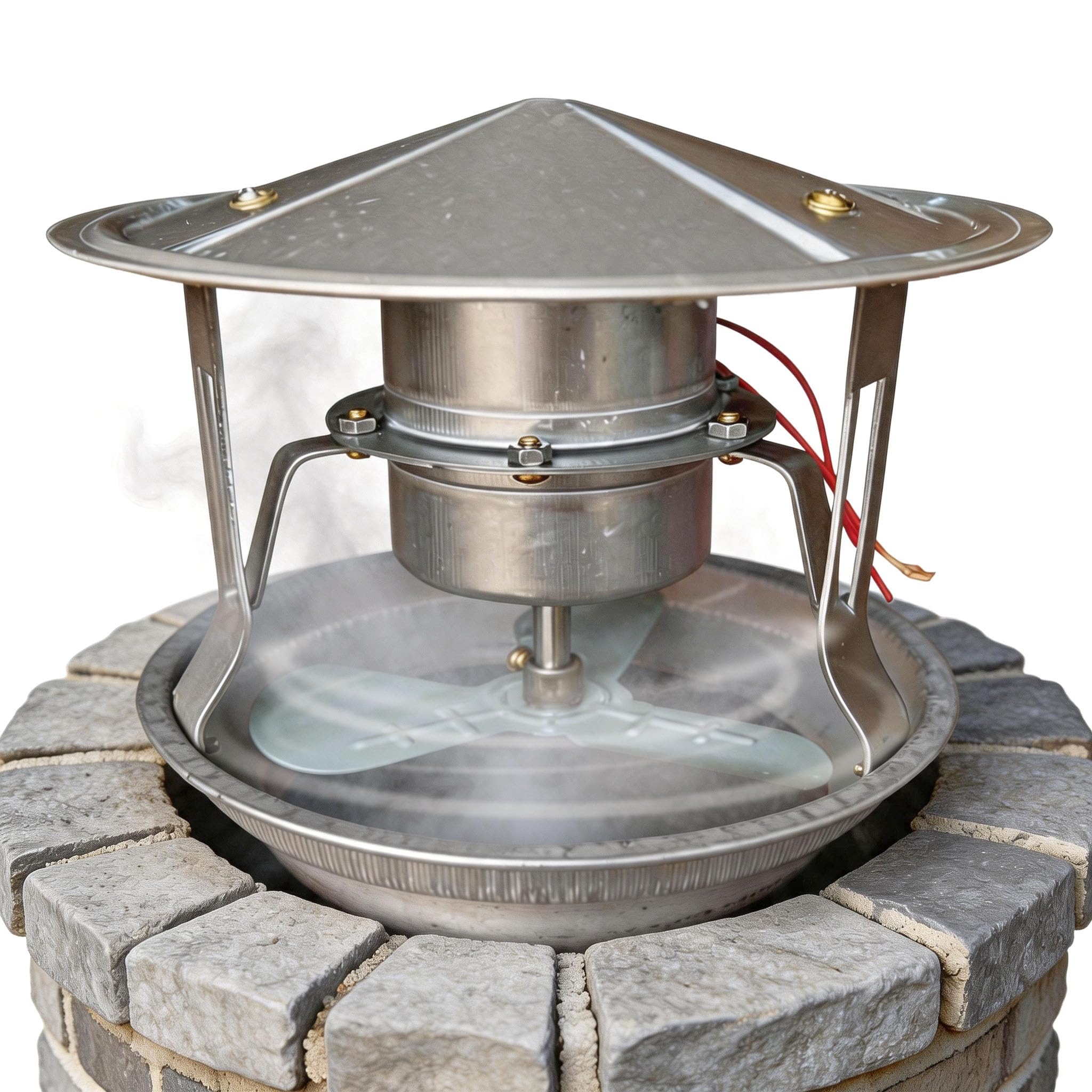 Ventilateur Évacuation des Fumées, Chapeau de Cheminée de Cheminée 40W Ventilateur de Cheminee 12,5-17cm Ventilateur Aspiration Silencieux pour Machine à Fumée pour Cheminee