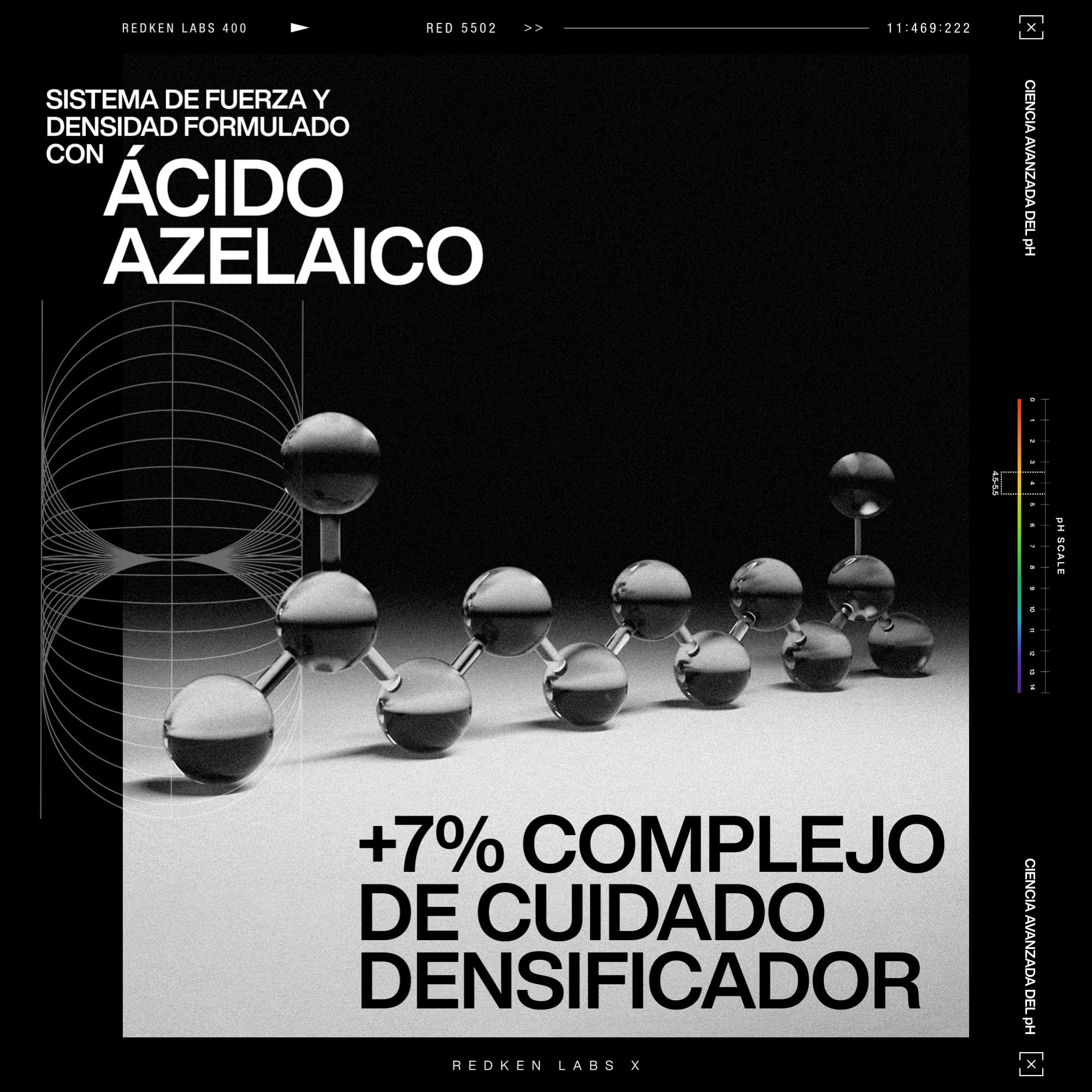 Redken, Acondicionador de Densidad, Para Cabello Fino, Sin Volumen, Desenreda, Reequilibra e Hidrata el Cuero Cabelludo, Con Ácido Azelaico, Acidic Grow Full System, 300 ml
