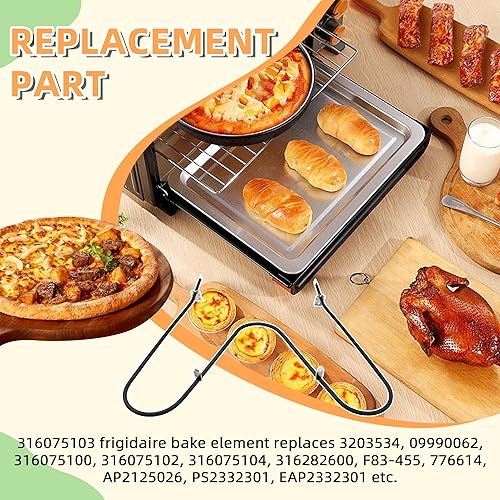 Miniatura 4 de AMI PARTS 316075103 Horno Hornear Elemento Calefactor Ajuste para Frigi-daire Reemplazar 316075104 PS438018 316282600 09990062 AP4356505 EA2332301