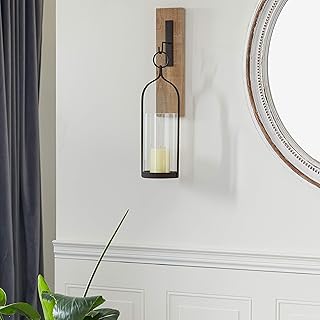 Deco 79 Traditional Wood Irregular Wall Sconce, 6