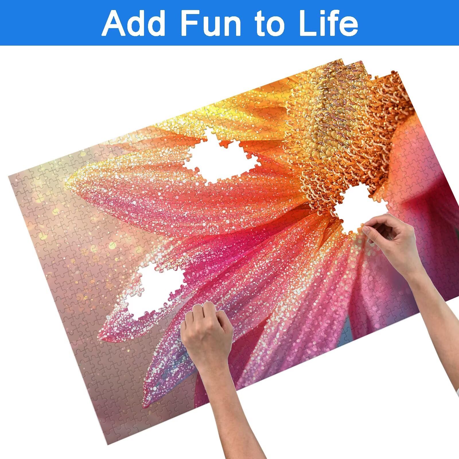 Puzzle 1000 Pezzi Girasole, Puzzle Fantasia 1000 Pezzi Arte per Adulti e Bambini, Misura: 75x50 cm, Puzzles Legno per Adulti con Squisita Scatola di Imballaggio, Idea Regalo Donna, Regalo Uomo, -7535