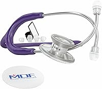 Vista 11 de MDF Instruments, Acoustica Estetoscopio Ligero para Médicos, Enfermeras, Estudiantes, Uso de Salud en el Hogar, Adulto, Cabeza Dual, Tubo Verde