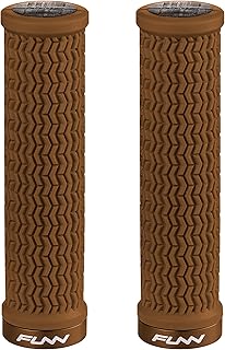 Funn Funn Holeshot Mountain Bike Grips with Single Lock On Clamp, Lightweight and Ergonomic Bike Handle Grips with 22 mm Inner Diameter, Hardened End Bicycle Handlebar Grips for MTB/BMX (Brown)