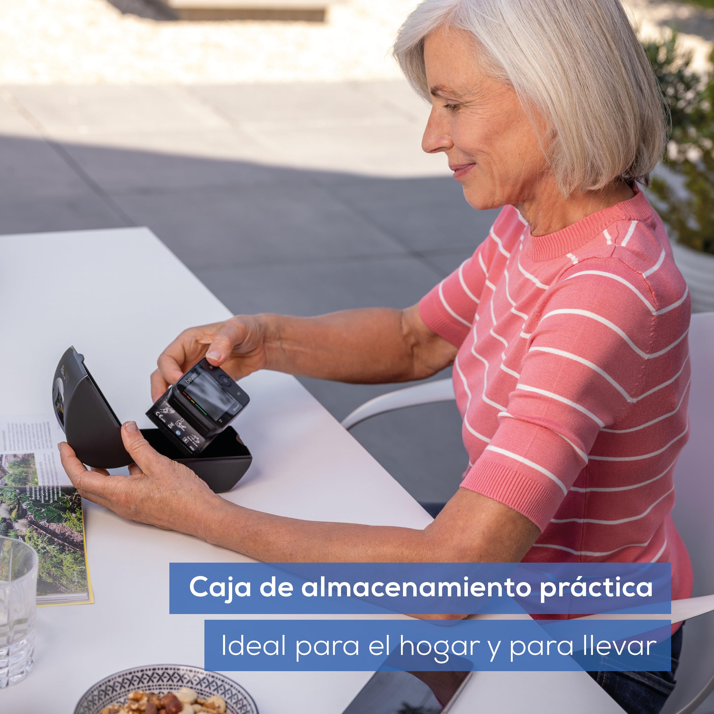 Beurer BC 54 tensiómetro de muñeca con tecnología de inflación, indicador de riesgo en color, detección de arritmias, muñeca 13,5-21,5 cm, con app, transferencia de datos a Apple Health