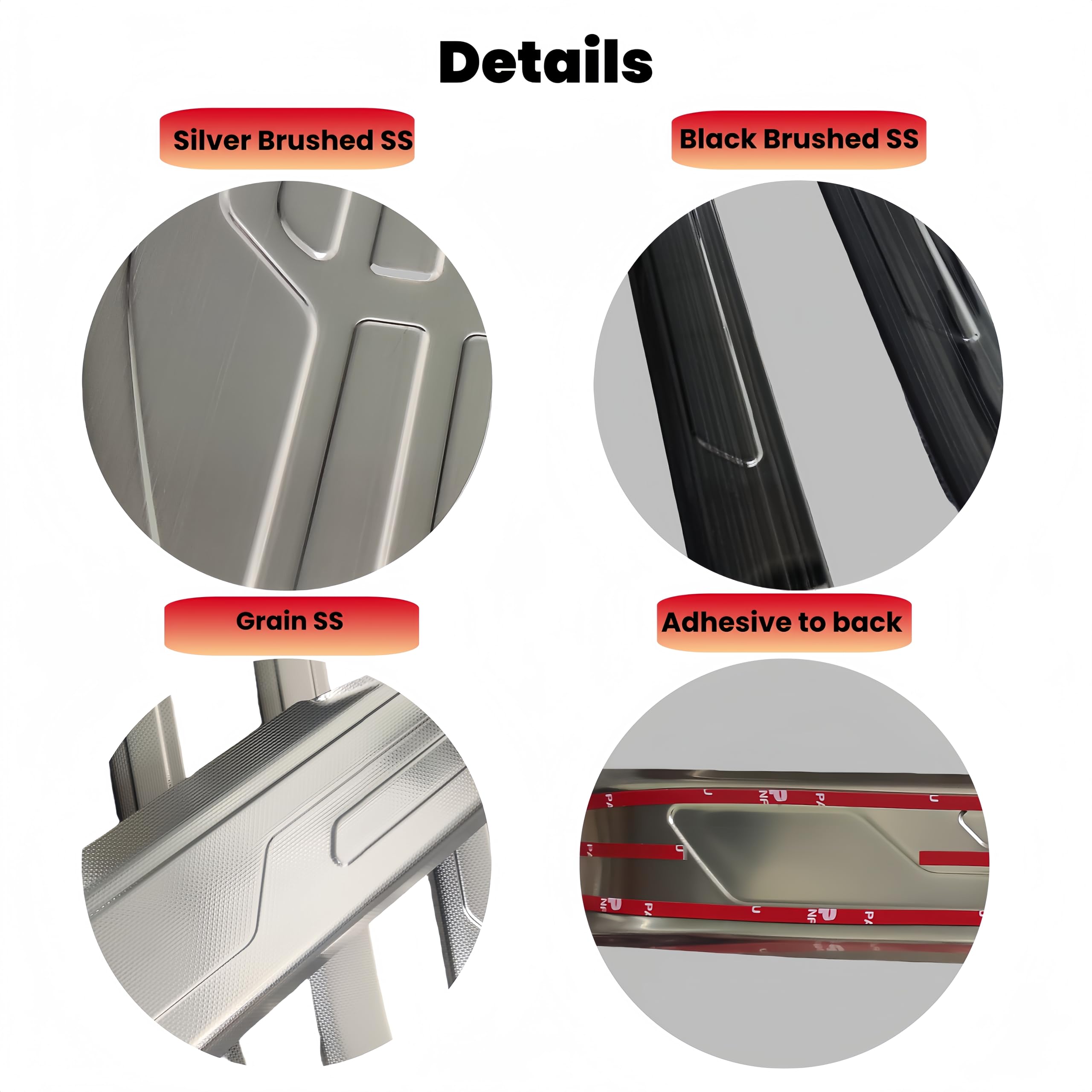 Car Door Sill Protector Stainless Steel for 2023 2024 Toyota Sequoia Accessories Door Sill Scratch Protection Interior Upgrade — view 4