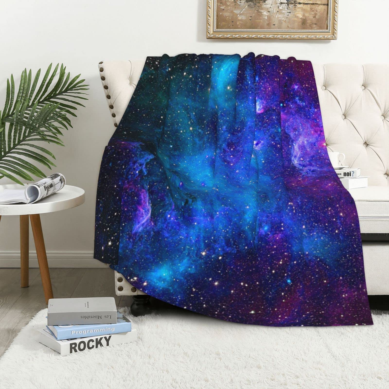 Couverture en flanelle Galaxy pour des soirées cocooning chaleureuses sur le canapé