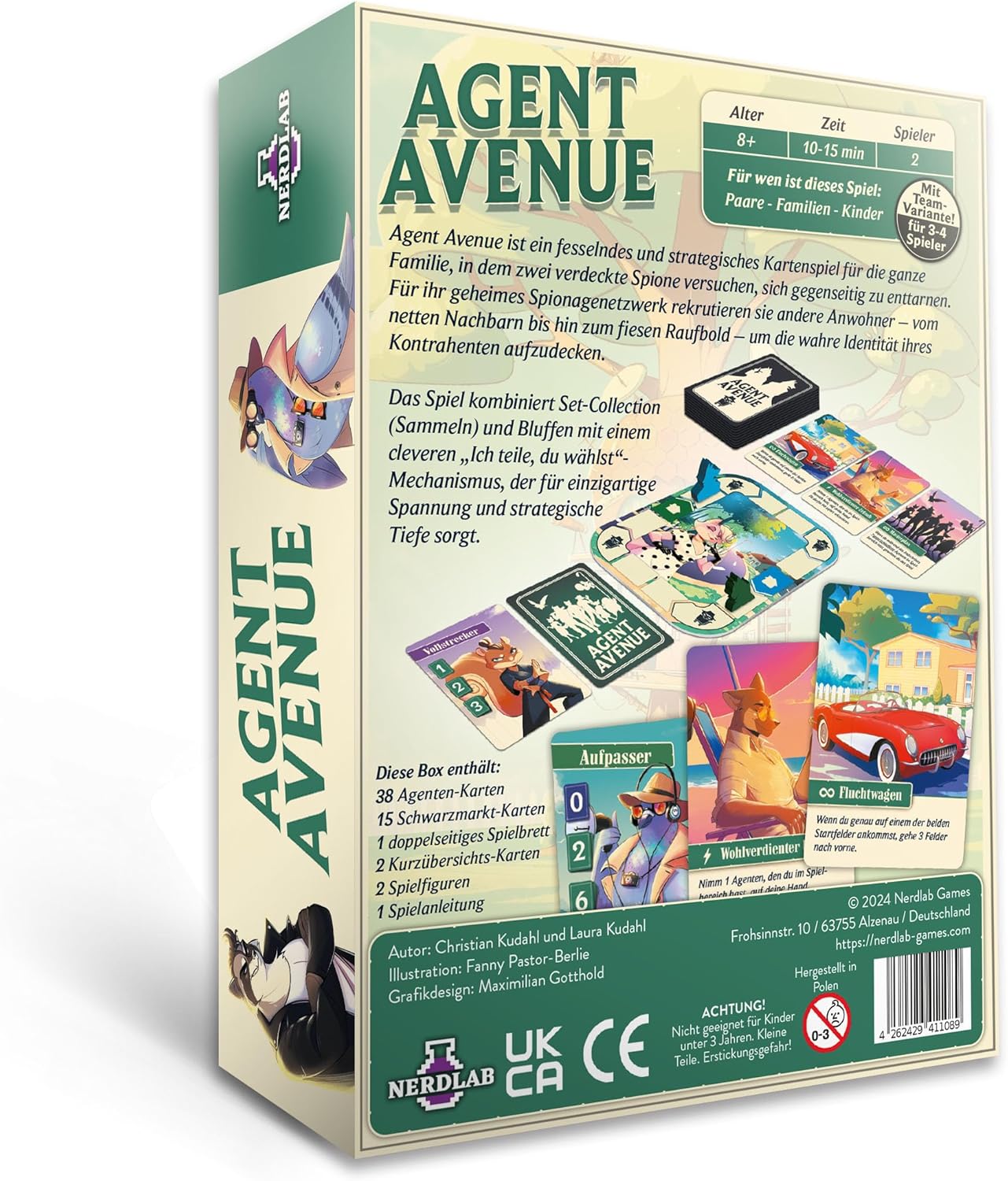 Agent Avenue Strategic Card Game, 2-4 Players, 10-15 Minutes Playtime, Ages 8 and Above