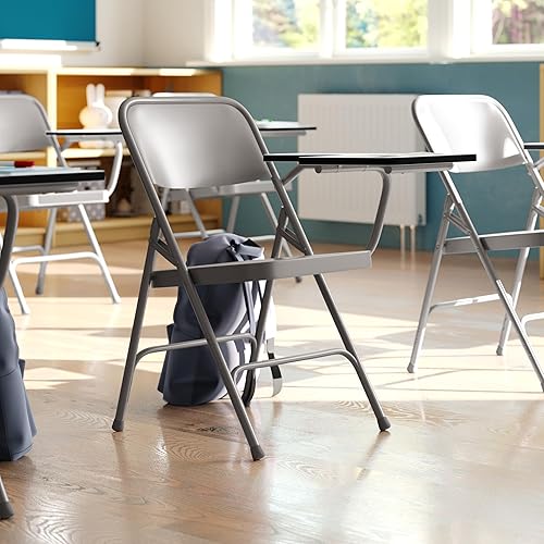 Miniatura 2 de Flash Furniture Silla plegable de acero Ralph Premium con brazo para tableta zurdo