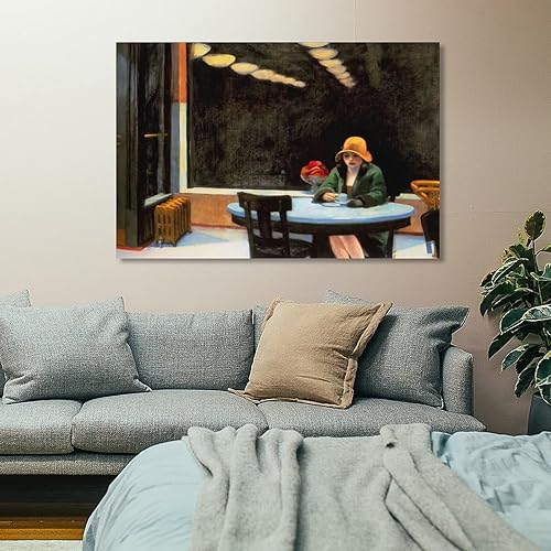 Miniatura 7 de Automat By Edward Hopper Paintings Art Posters Posters Wall Art Painting Canvas Gift Living Room Prints Bedroom Decor Poster Artworks