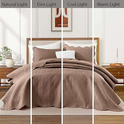 Vista 8 de IR Imperial Rooms - 10 juegos de colcha tamaño individual (68 x 86 pulgadas), para hoteles, habitaciones de huéspedes, colchas ligeras reversibles