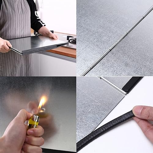 Miniatura 3 de Protector contra salpicaduras de grasa para estufa, protector contra salpicaduras de aceite, protector contra salpicaduras de estufa antiadherente