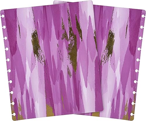 Vista 441 de Talia - Agenda personalizable con aros, (Fireworks Deep Lake, con discos Deep Lake, tamaño mediano (7.5 x 9.75 pulgadas).