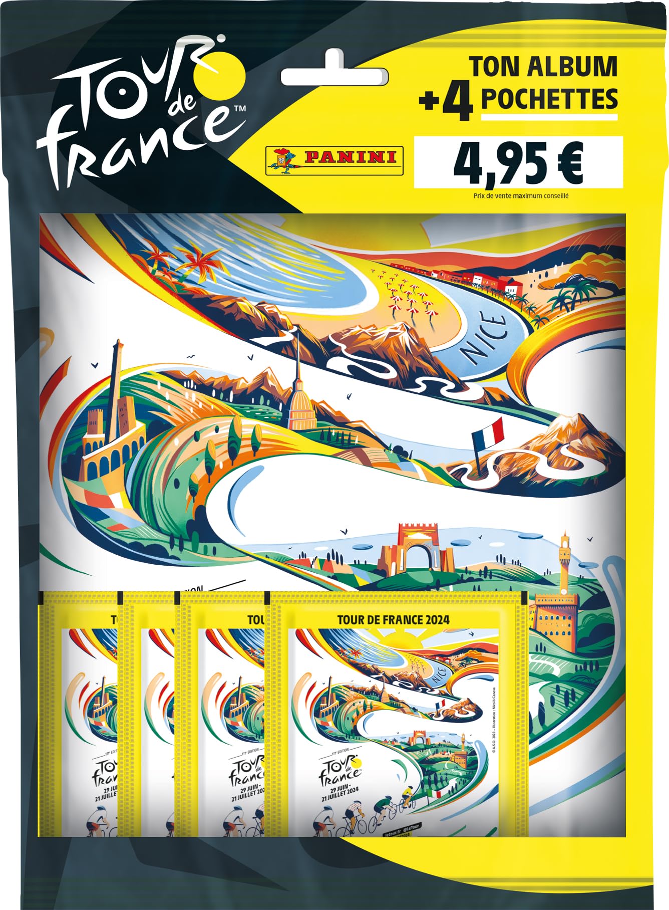 Panini Album Tour DE France 2024 + 4 kieszenie, 004870SPCFGD