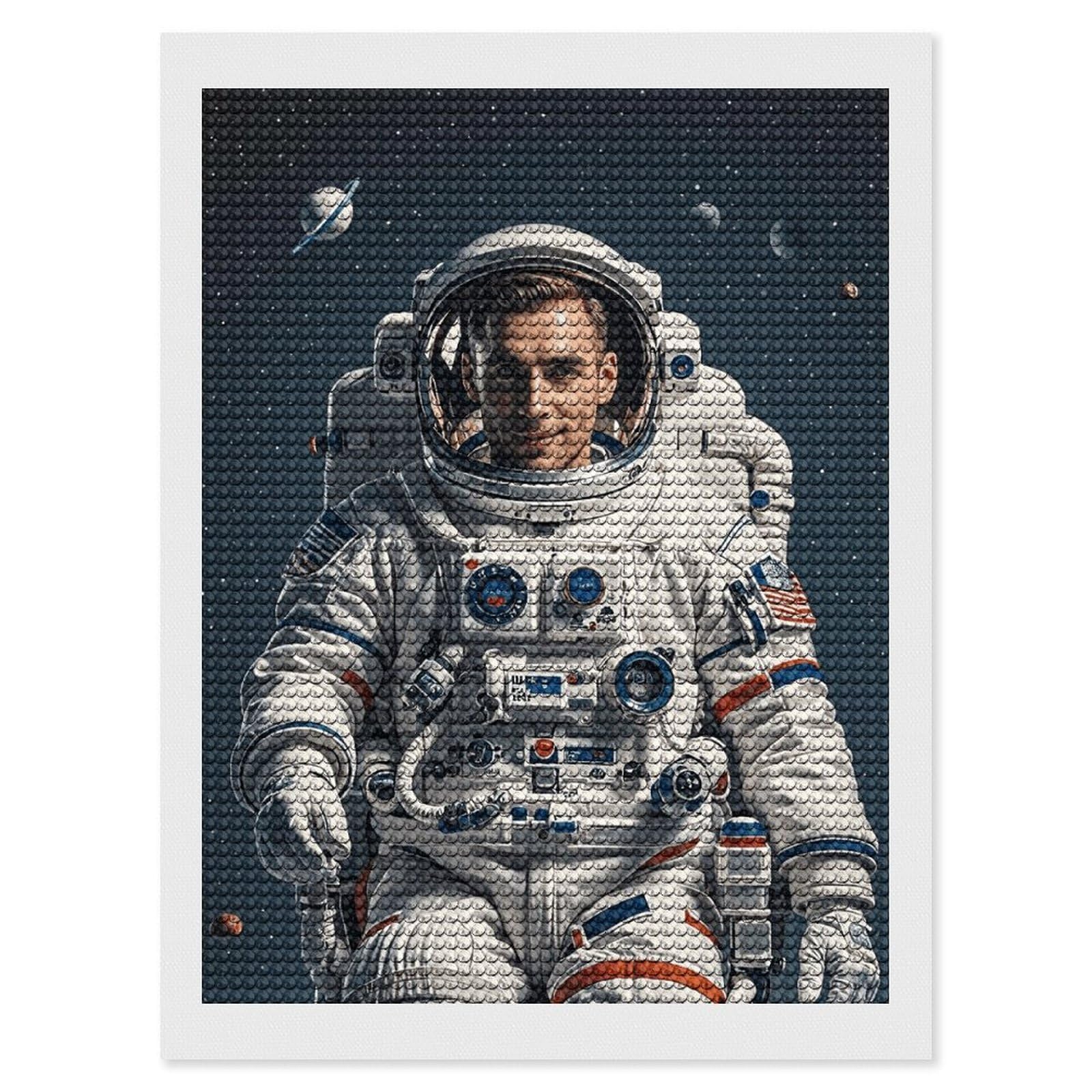 FekiLoot Astronauts Diamond Art Kits for Adults, 5D Aurora Diamond Painting Kits for Beginners DIY Full Drill Dots Gem Art Paint Crafts for Home Wall Decor 12"x16"