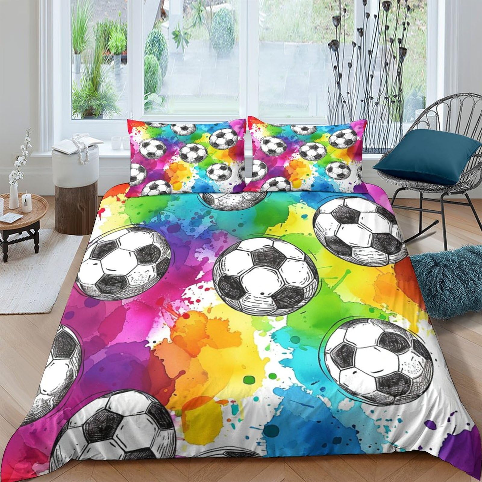 Parure de lit foot pour chambre d'ado lit double 200x200