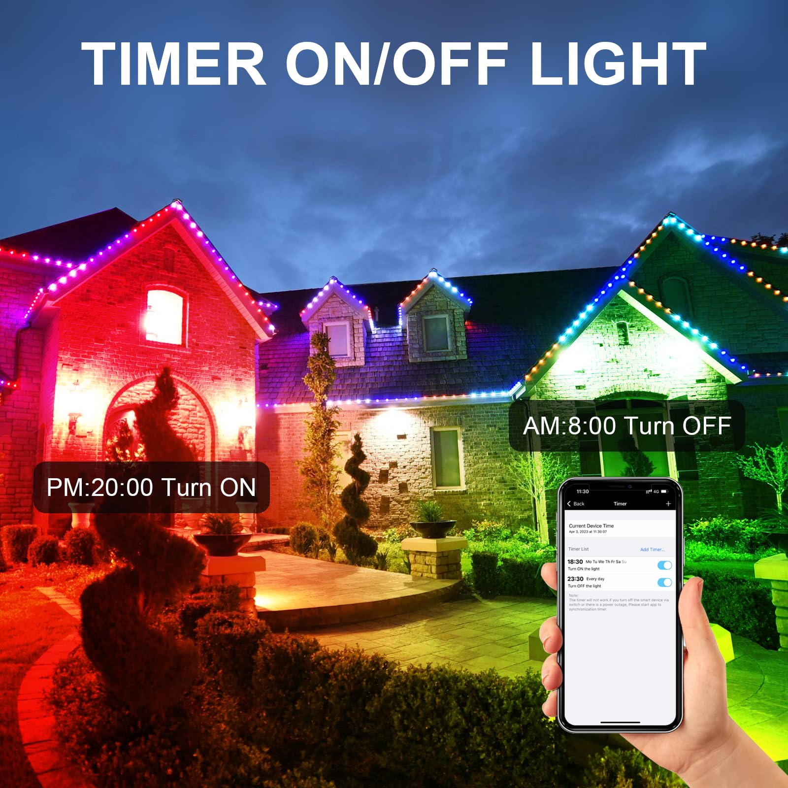 BOSITE RGB Tuinspot met Grondspies, Set van 2 LED Tuinlampen IP66