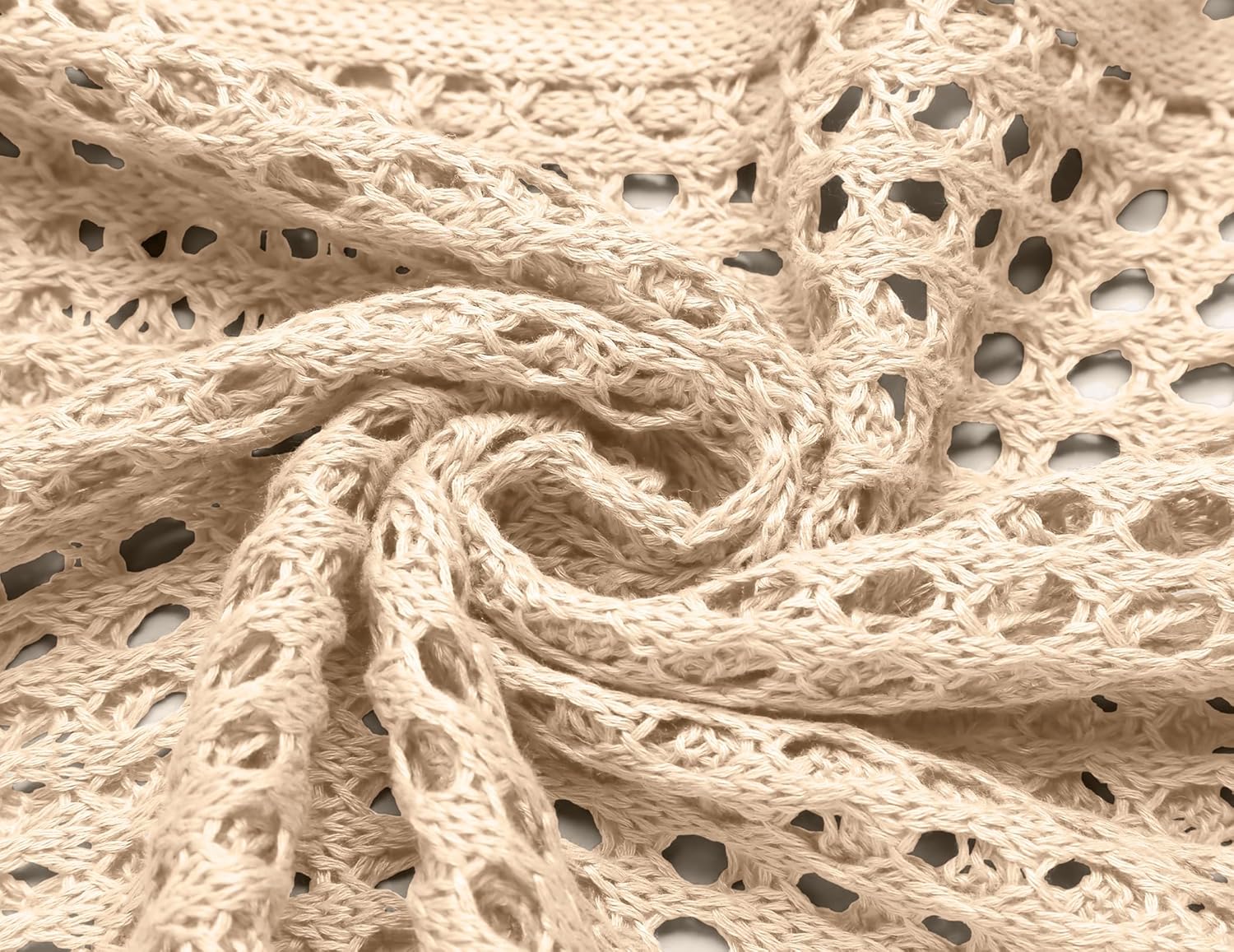 Zeagoo Women's 2026 Summer Crochet Lightweight Cardigan Short Sleeve Boho Kimono Oversized Open Front Sweater Tops - Image 6