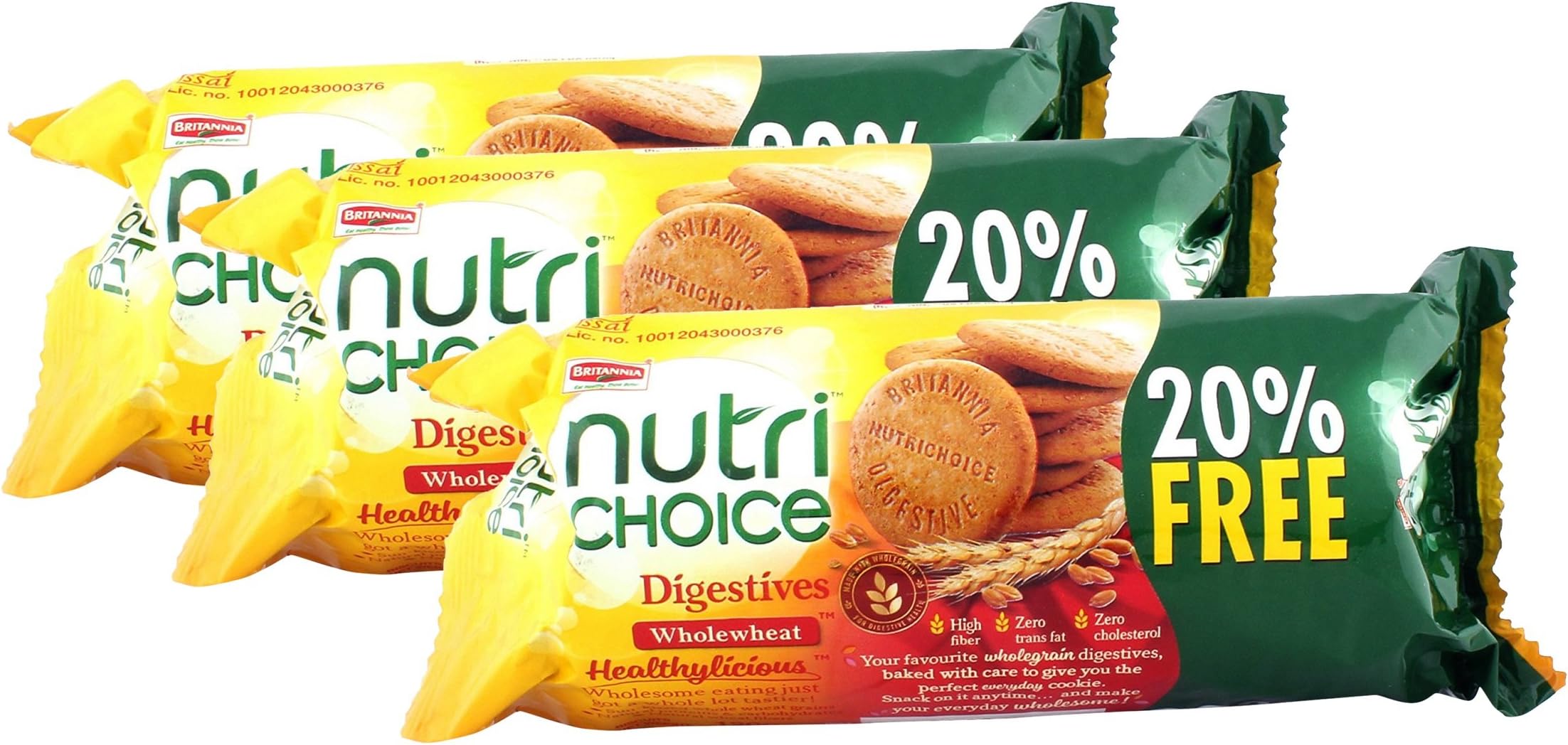 Britannia Spar Combo - Nutri Choice Digestive Biscuit, 100g (Pack of 3) Promo Pack