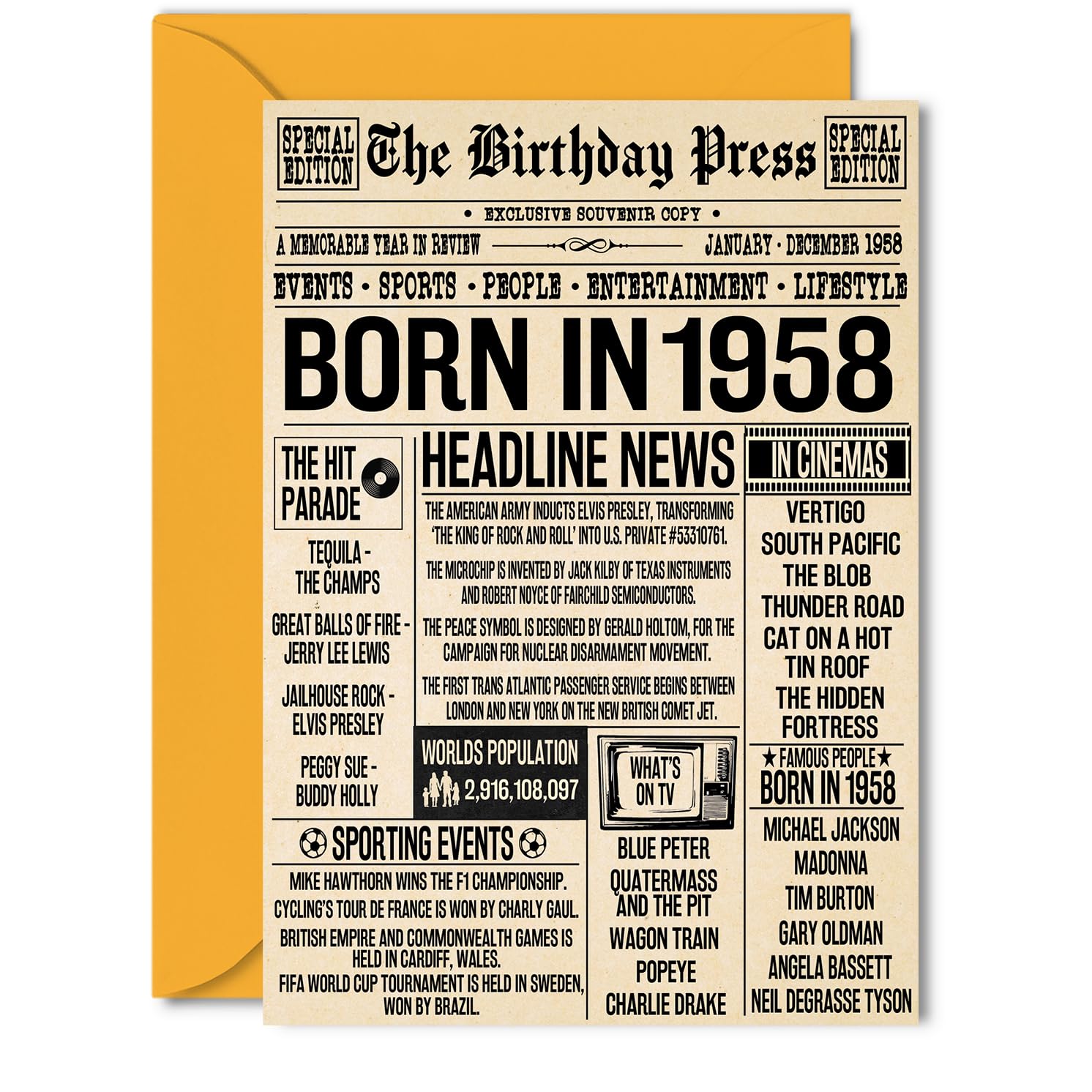 19th Birthday Cards for Men Women - Born In 2007 Newspaper - Happy 19 Birthday Card for Son Daughter Cousin Vintage Retro Back In 2007, 145mm Bday Greeting Cards — view 277