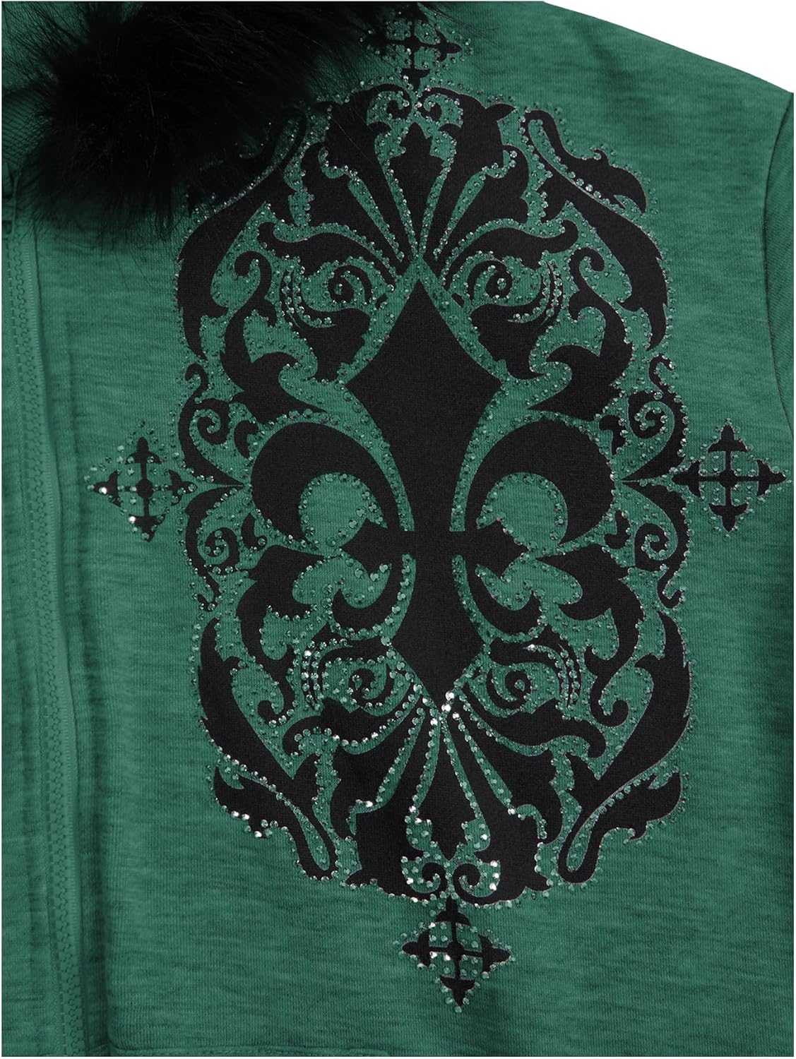 SOLY HUX Women's Zip Up Hoodie Streetwear Graphic Hoodies Y2K Jacket with Fur Collar 90s Outfits Gothic Scene Clothes - Image 7